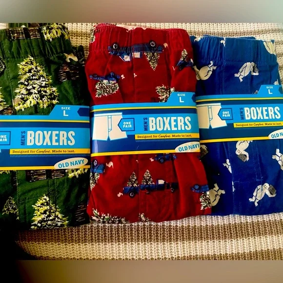 Old Navy Men's Boxers Set - Green, Red, Blue - Picture 1 of 1